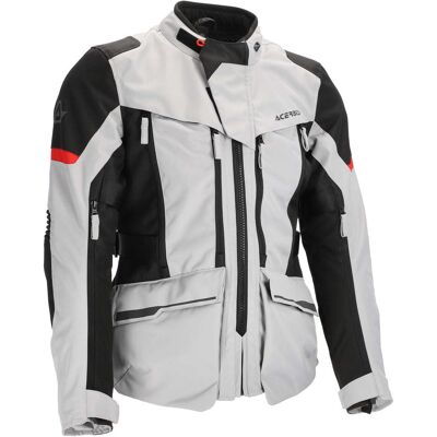 Giacca Moto Donna Acerbis CE X-ROVER Grigio Rosso taglia XS Giacca Moto Donna Acerbis CE X-ROVER Grigio Rosso taglia XS