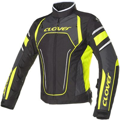 Giacca Moto Donna Clover RAINBLADE 2 LADY WP Nero Giallo taglia M Giacca Moto Donna Clover RAINBLADE 2 LADY WP Nero Giallo taglia M