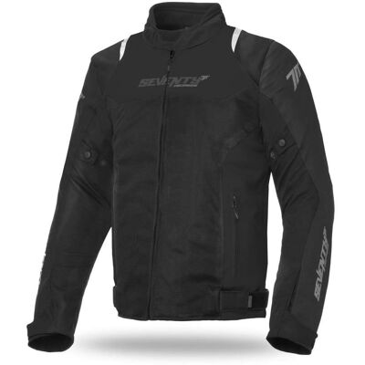 Giacca Moto Estiva Seventy JR48 CE Traforata Nero taglia 2XL Giacca Moto Estiva Seventy JR48 CE Traforata Nero taglia 2XL