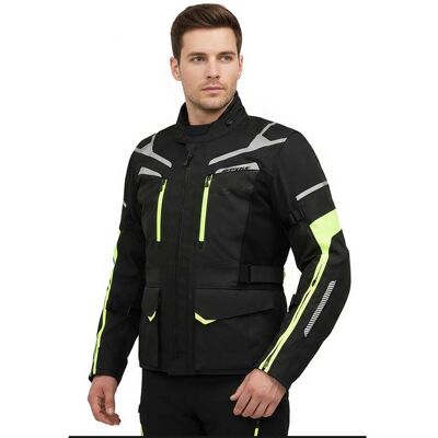 Giacca moto Tecnica Spyke Compass Dry Tecno Nero Giallo Fluo taglia 54 Giacca moto Tecnica Spyke Compass Dry Tecno Nero Giallo Fluo taglia 54