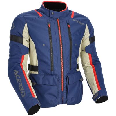 Giacca Moto Tessuto Acerbis X-Travel 2.0 Blu Rosso taglia S Giacca Moto Tessuto Acerbis X-Travel 2.0 Blu Rosso taglia S