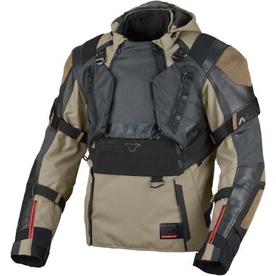 Giacca Moto Macna Tryton Taupe Nero 3XL Giacca Moto Macna Tryton Taupe Nero 3XL