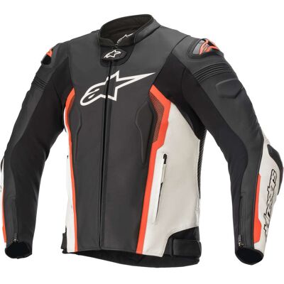 Giubbotto Moto in Pelle Alpinestars MISSILE v2 Nero Bianco R taglia 50 Giubbotto Moto in Pelle Alpinestars MISSILE v2 Nero Bianco R taglia 50