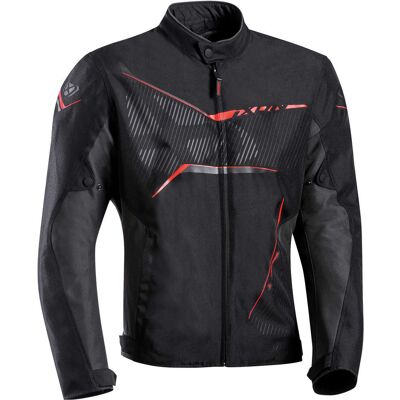 Giubbotto Moto In Tessuto Ixon SLASH Nero Grigio Rosso taglia 3XL Giubbotto Moto In Tessuto Ixon SLASH Nero Grigio Rosso taglia 3XL