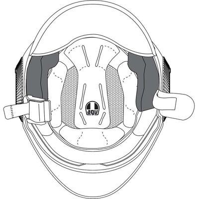 Guanciotte Casco Agv ORBYT (taglie XL) taglia unica Guanciotte Casco Agv ORBYT (taglie XL) taglia unica