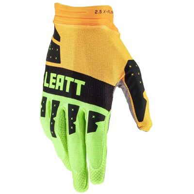 Guanti Moto Cross Enduro Leatt 2.5 X-FLOW Citrus taglia L Guanti Moto Cross Enduro Leatt 2.5 X-FLOW Citrus taglia L