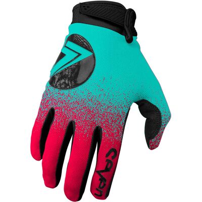 Guanti Moto Cross SEVEN MX ANNEX 7 DOT Fluo Rosso Blu taglia XL Guanti Moto Cross SEVEN MX ANNEX 7 DOT Fluo Rosso Blu taglia XL