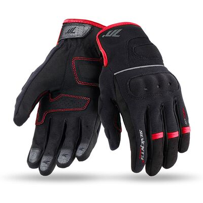 Guanti Moto Estivi Seventy SD-C54 Nero Rosso Certificati taglia XL Guanti Moto Estivi Seventy SD-C54 Nero Rosso Certificati taglia XL