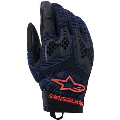 Guanti Moto In Tessuto Alpinestars MANTI AIR Blu Rosso Fluo taglia 2XL Guanti Moto In Tessuto Alpinestars MANTI AIR Blu Rosso Fluo taglia 2XL