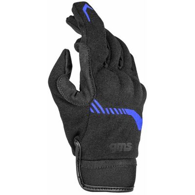 Guanti Moto in tessuto Gms JET CITY Nero Blu taglia L Guanti Moto in tessuto Gms JET CITY Nero Blu taglia L