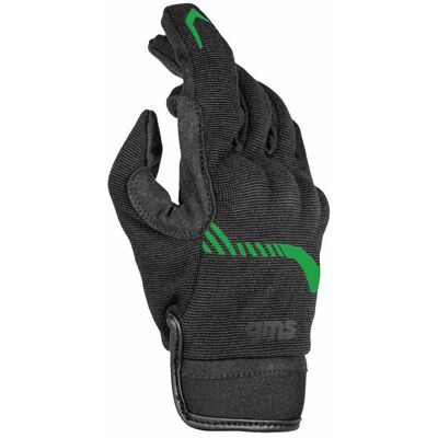 Guanti Moto in tessuto Gms JET CITY Nero Verde taglia S Guanti Moto in tessuto Gms JET CITY Nero Verde taglia S
