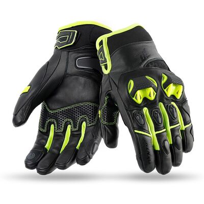 Guanti Moto Pelle Invernali Naked Seventy N47 CE Nero Giallo taglia 2X Guanti Moto Pelle Invernali Naked Seventy N47 CE Nero Giallo taglia 2X