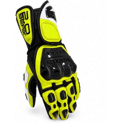 Guanti Moto Racing Berik 2.0 In Pelle G-10397 Misano Nero Bi taglia XS Guanti Moto Racing Berik 2.0 In Pelle G-10397 Misano Nero Bi taglia XS