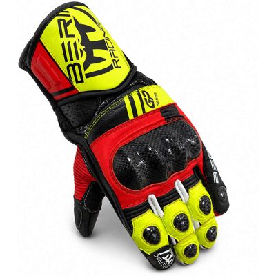 Guanti Moto Racing Berik 2.0 In Pelle G-195112FRGp Series Ne taglia XL Guanti Moto Racing Berik 2.0 In Pelle G-195112FRGp Series Ne taglia XL
