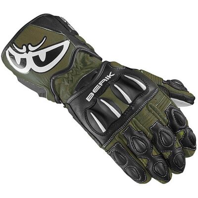Guanti Moto Racing In Pelle Berik 2.0 195106 Pista Nero Verd taglia S Guanti Moto Racing In Pelle Berik 2.0 195106 Pista Nero Verd taglia S