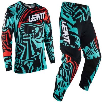 Kit Maglia + Pantaloni Cross Enduro Leatt RIDE 3.5 Fuel taglia S Kit Maglia + Pantaloni Cross Enduro Leatt RIDE 3.5 Fuel taglia S