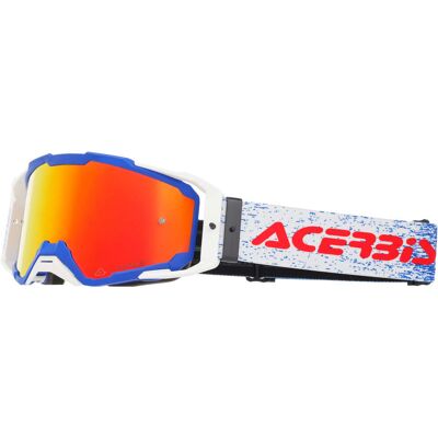 Maschera per Motocross ACERBIS VITRION MIRROR Blu/Bianco taglia unica Maschera per Motocross ACERBIS VITRION MIRROR Blu/Bianco taglia unica