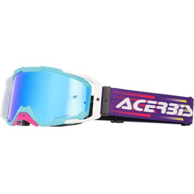 Maschera per Motocross ACERBIS VITRION MIRROR Giallo Azzurro taglia un Maschera per Motocross ACERBIS VITRION MIRROR Giallo Azzurro taglia un