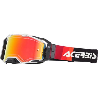 Maschera per Motocross ACERBIS VULCAN MIRROR Bianco/Nero taglia unica Maschera per Motocross ACERBIS VULCAN MIRROR Bianco/Nero taglia unica