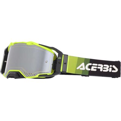 Maschera per Motocross ACERBIS VULCAN MIRROR Giallo Fluo/Ner taglia un Maschera per Motocross ACERBIS VULCAN MIRROR Giallo Fluo/Ner taglia un