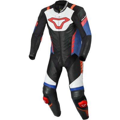 Tuta Moto 1pz Macna Varshall Bianco Rosso Blu taglia 56 Tuta Moto 1pz Macna Varshall Bianco Rosso Blu taglia 56