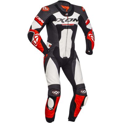 Tuta Moto Intera in Pelle Ixon JACKAL Nero Bianco Rosso taglia M Tuta Moto Intera in Pelle Ixon JACKAL Nero Bianco Rosso taglia M