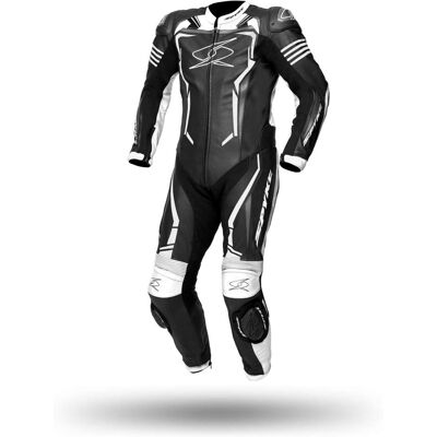 Tuta Moto Intera In Pelle Spyke ASSEN RACE 2.0 Nero Bianco taglia 48 Tuta Moto Intera In Pelle Spyke ASSEN RACE 2.0 Nero Bianco taglia 48