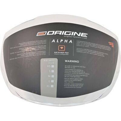 Visiera Trasparente per Casco Origine ALPHA taglia unica Visiera Trasparente per Casco Origine ALPHA taglia unica