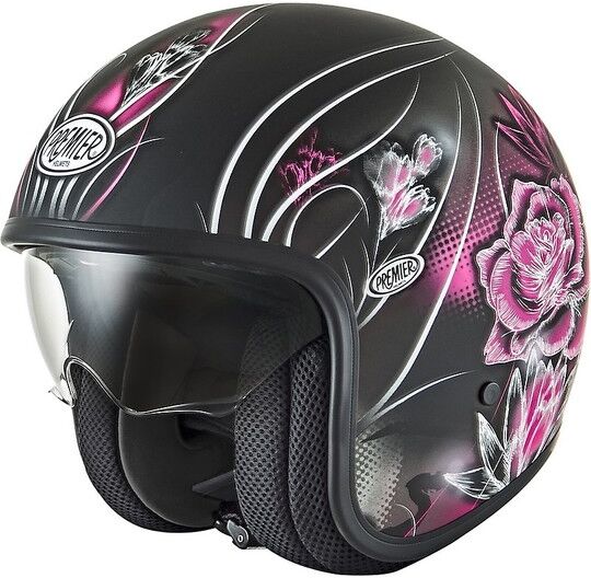 Premier C casco moto jet premier vintage in fibra con visierino integrato vanity 9bm