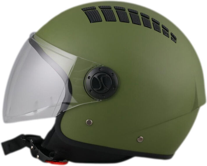 Bhr Casco demi-jet moto bhr 810 air verde opaco