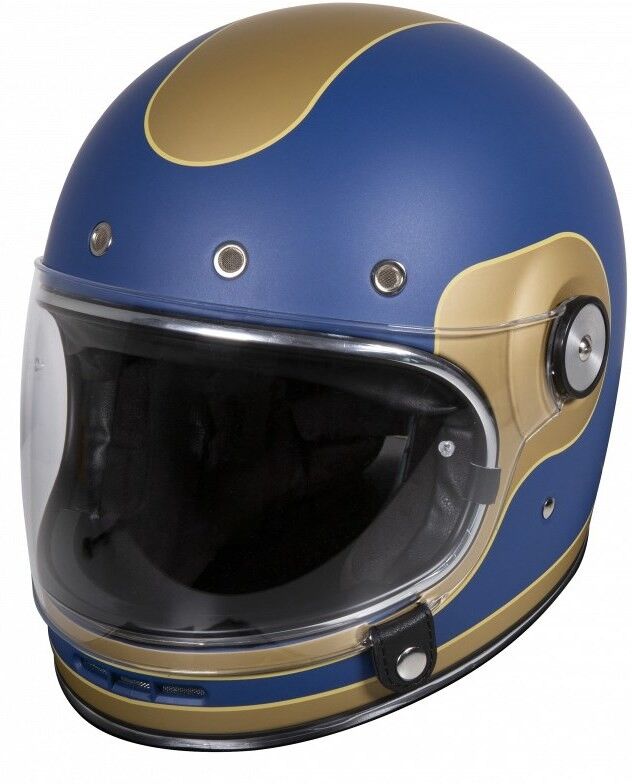 Stormer Casco integrale vintage stormer origin multi blu opaco oro