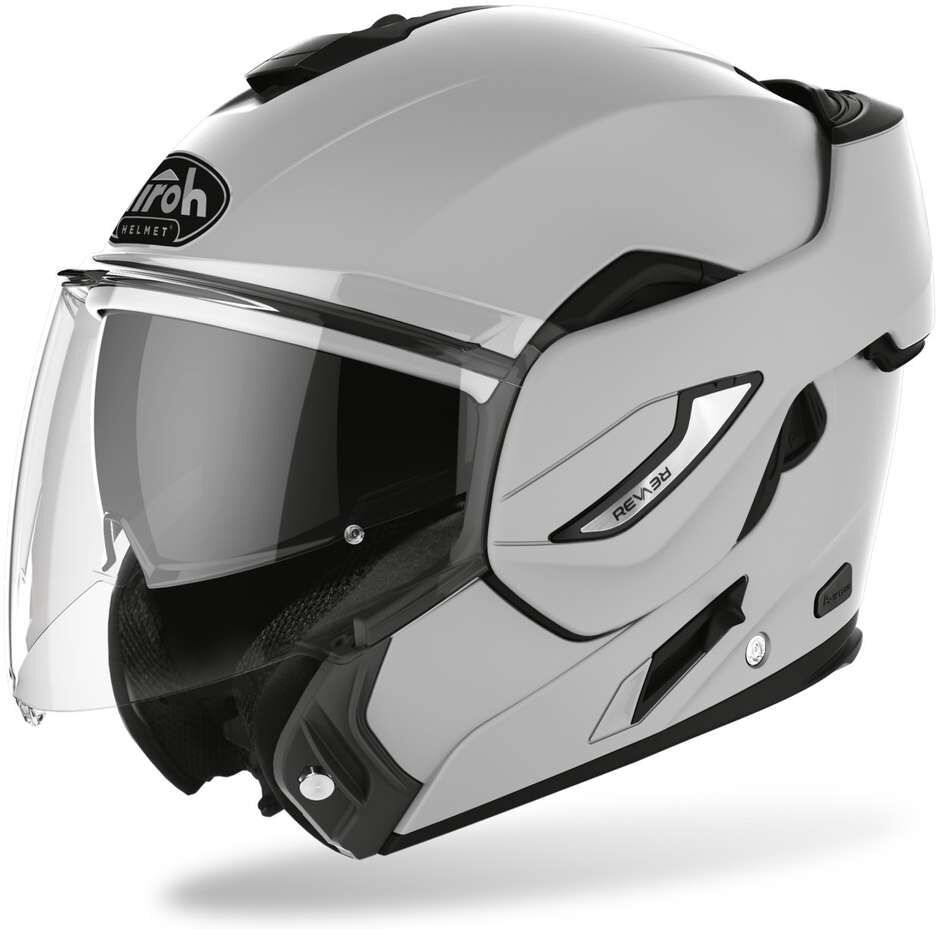 Airoh Casco modulare moto doppia omologatzione p/j airoh rev 19 color concrete grigio