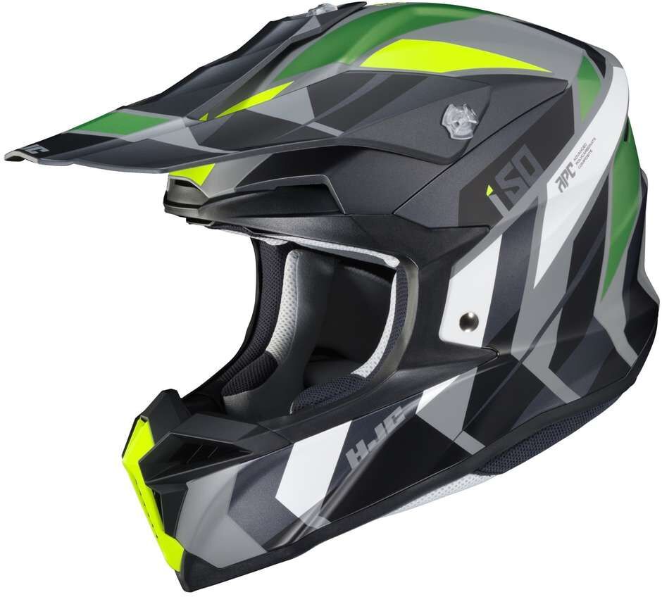 Casco Moto Cross Enduro HJC i50 VANISH MC4HSF Nero Giallo Fl taglia 2X