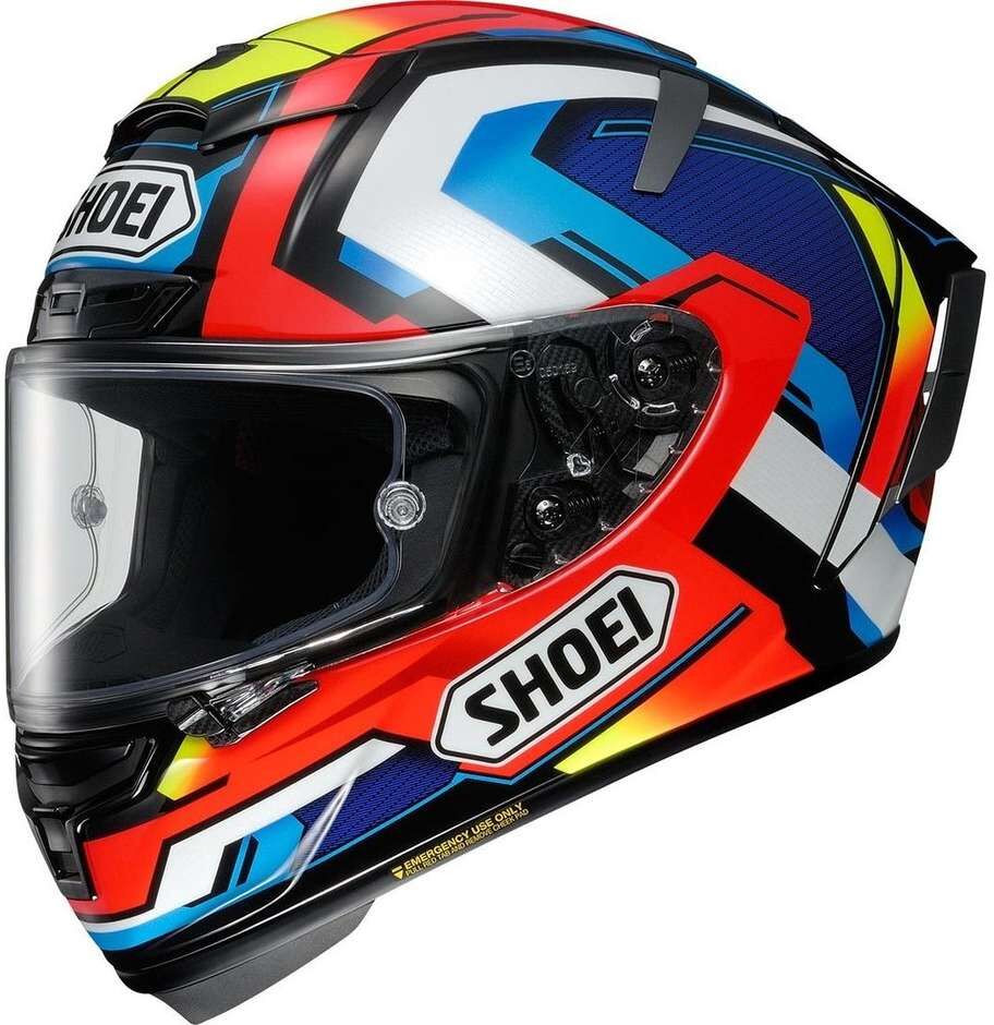 Shoei Casco moto integrale shoei x-spirit 3 brink tc-1 rosso azzurro