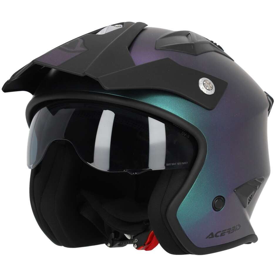 Acerbis Casco Moto Jet Acerbis ARIA METALLIC Chameleon taglia L