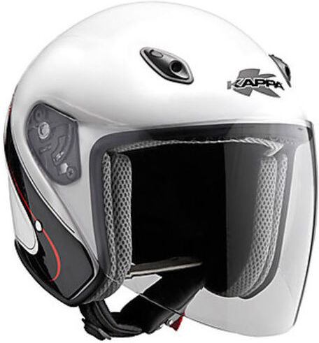 Kappa Casco moto jet kappa kv16 in fibra bianco lucido