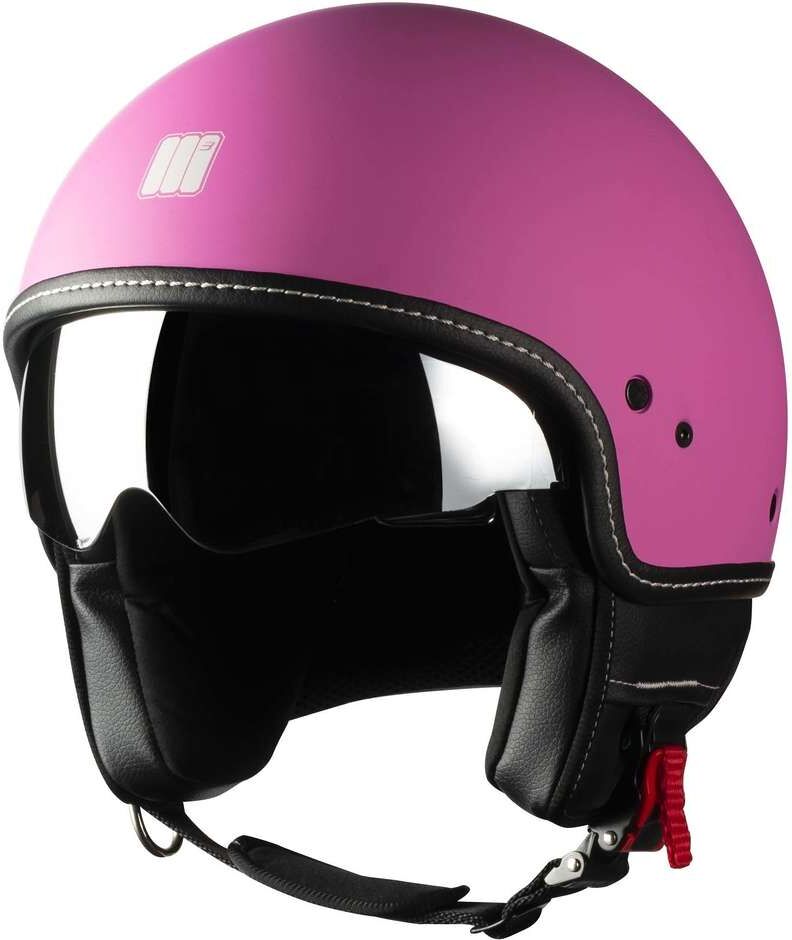 Casco moto Jet Motocubo Beetle Rosa Opaco Con Visierino taglia XS