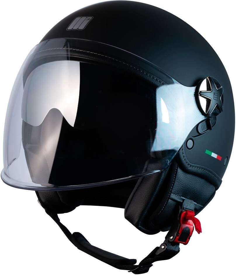 Motocubo Casco Moto Jet Motocubo FLY EVO Nero Opaco Doppia Visiera taglia M