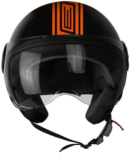 Origine Casco moto jet origine neon nero arancio