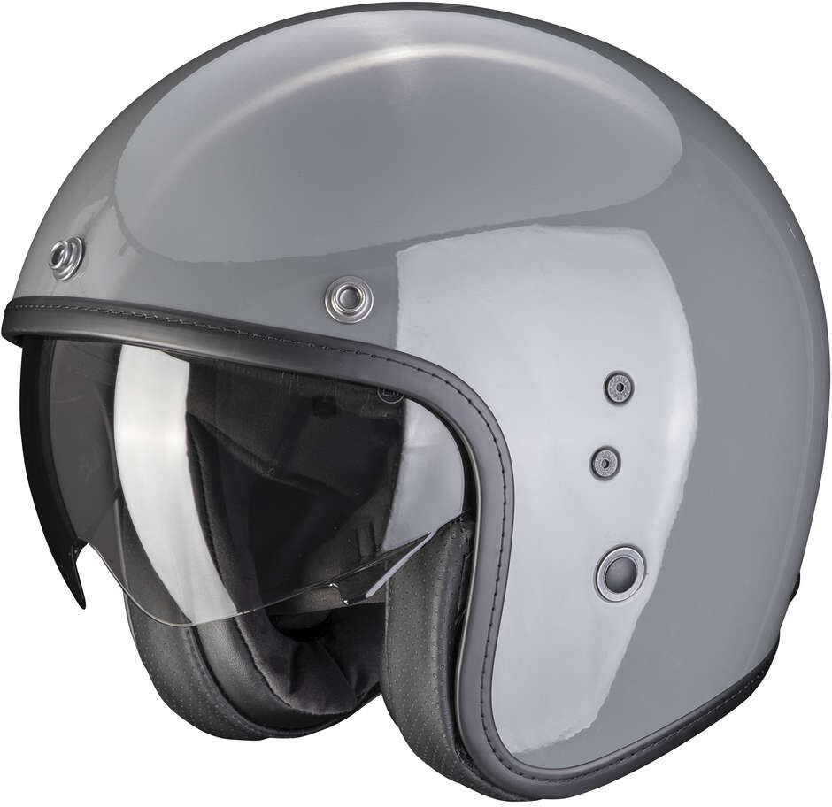 Casco Moto Jet Scorpion BELFAST EVO SOLID Grigio Cemento taglia S