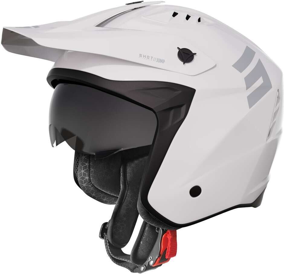 Casco Moto Jet Shot JUMP SOLID Bianco Lucido taglia L