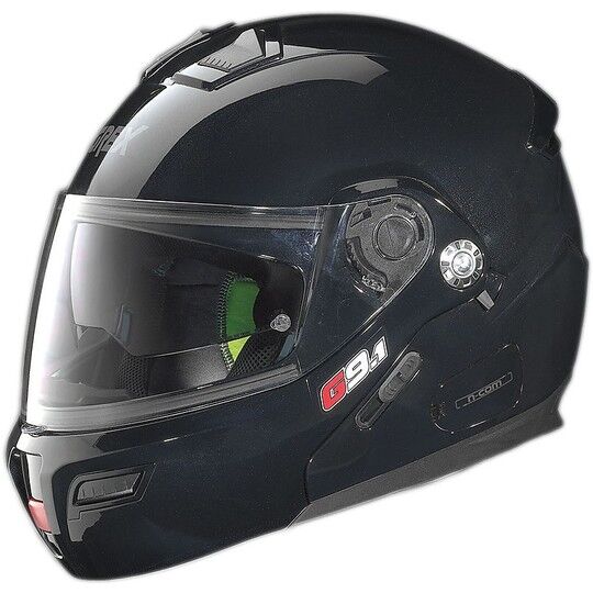 Grex Casco moto modulare grex g9.1 evolve kinetic n-com nero lucido