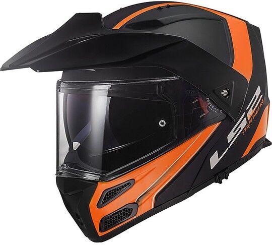 Ls2 Casco moto modulare omologato p/j ls2 ff324 metro evo rapid nero arancio opaco