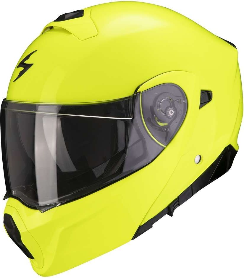 Scorpion Casco moto modulare omologato p/j scorpion exo-930 solid giallo fluo