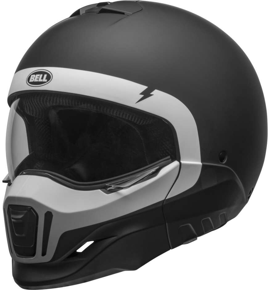 Bell Casco moto modulare p/j bell broozer cranium nero bianco opaco