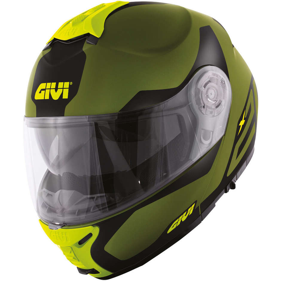 Casco Moto Modulare P/J Givi X.21 CHALLENGER Spirit Verde Op taglia L