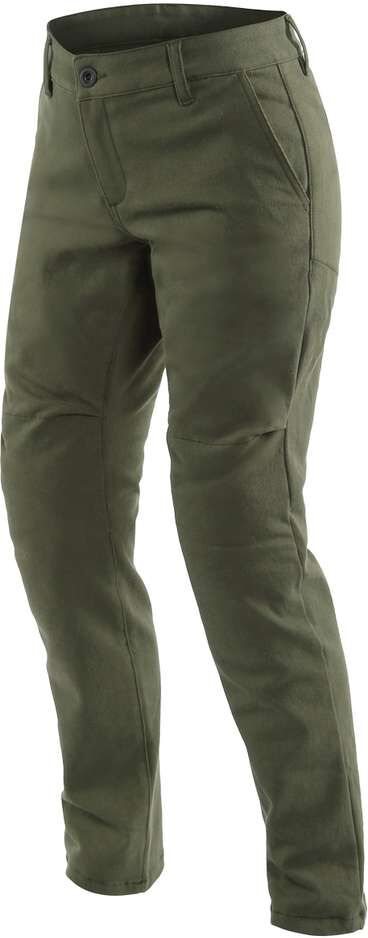 Dainese Pantaloni moto da donna dainese chino lady verde oliva