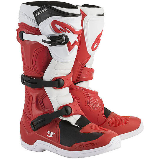 Alpinestars Stivali moto cross enduro alpinestars tech 3 rosso/bianco