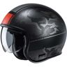 Casco Jet Custom in Fibra HJC v30 ALPI MC1SF Nero Opaco Ross taglia XS