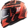 Casco Moto Integrale Ls2 FF397 Vector Hunter Nero Arancio Op taglia XL